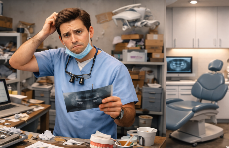 Dentista confuso com a precificação